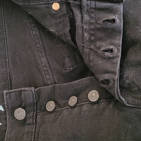 7 For All Mankind Black Straight Leg Jeans - Picture 5 of 5